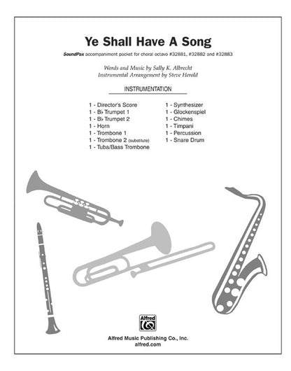 Ye Shall Have a Song S/PAX Choral Sheet Music