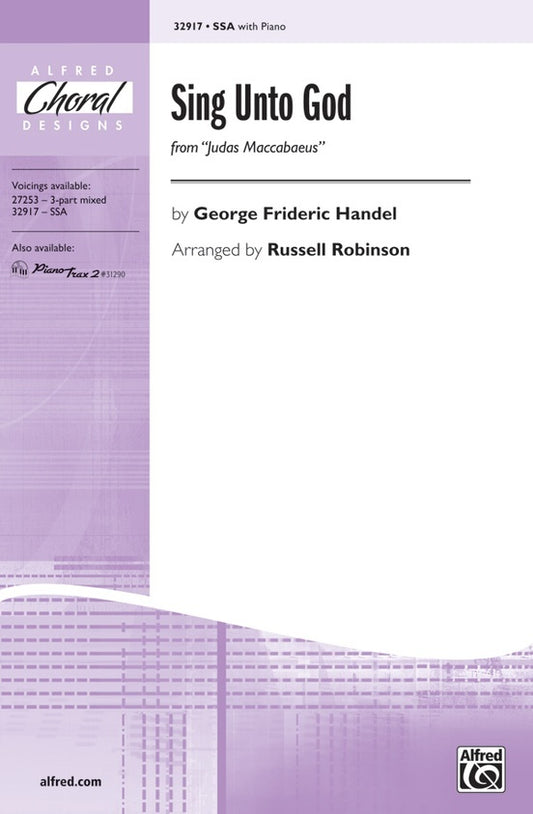 Sing Unto God SSA Choral Sheet Music