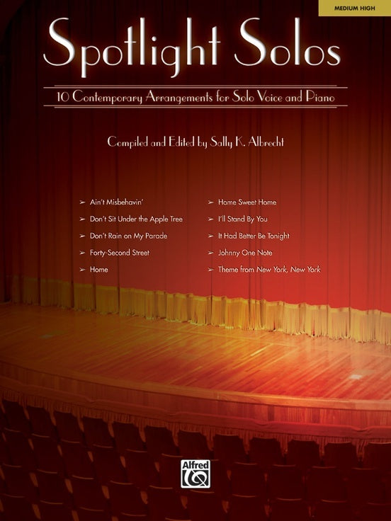 Spotlight Solos Vocal Sheet Music Book Medium High