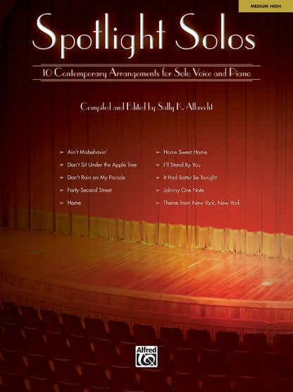 Spotlight Solos Vocal Sheet Music Book Medium High