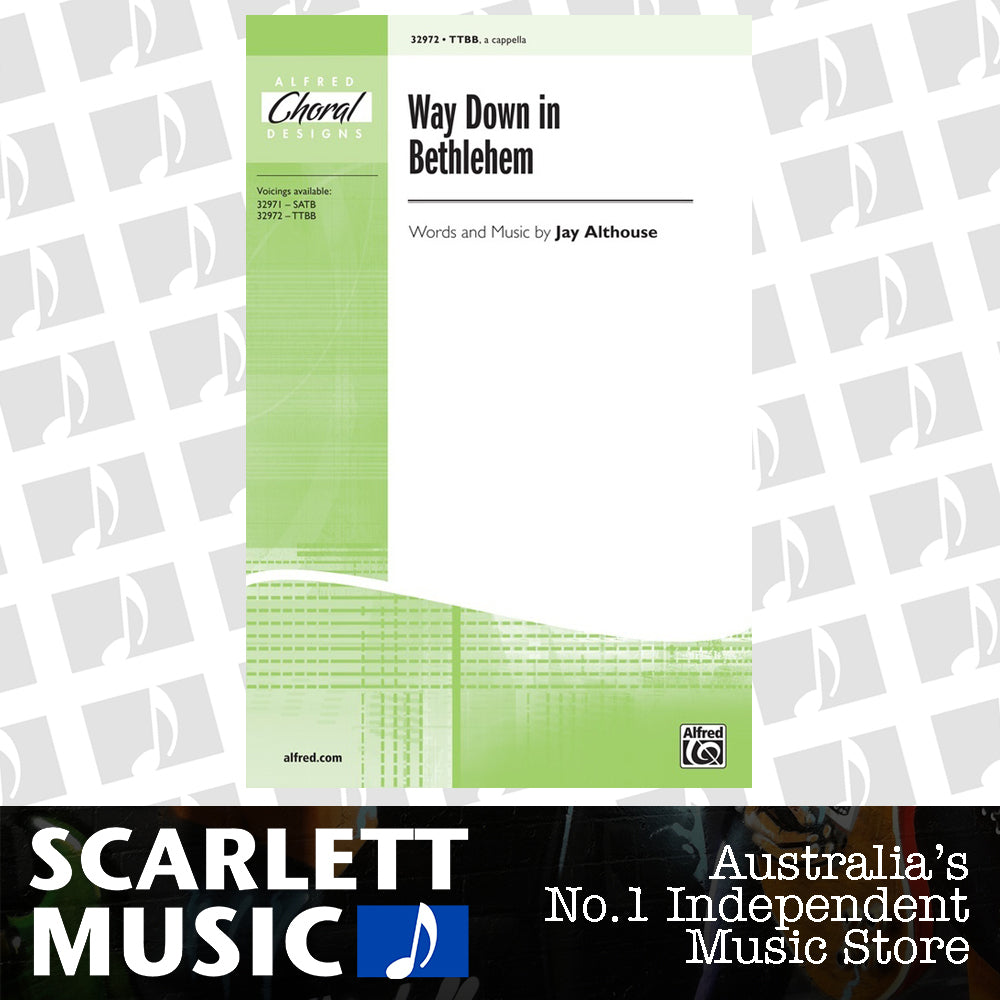Way Down in Bethlehem TTBB Choral Sheet Music — view 2