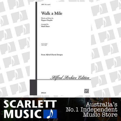 Walk a Mile TTBB Choral Sheet Music — view 2