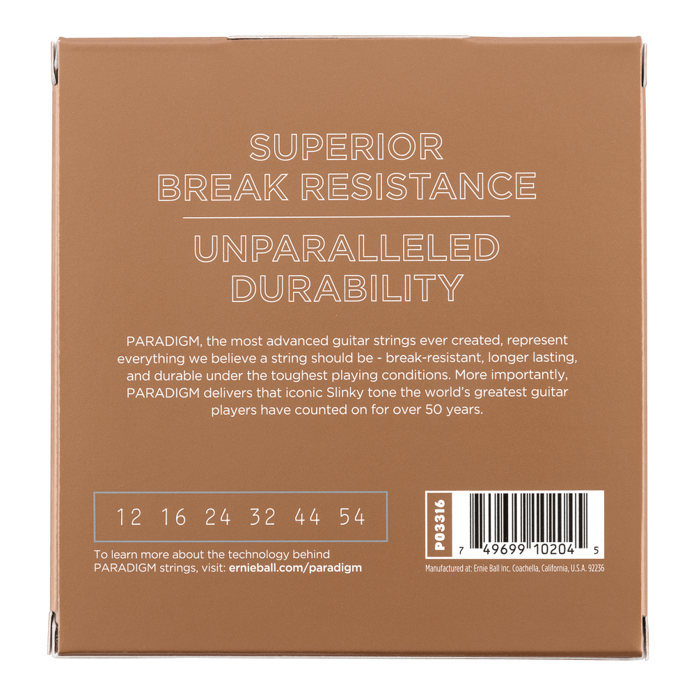 Ernie Ball Paradigm Medium Light Phosphor Bronze Acoustic Guitar Strings 12-54 Gauge, 3 Pack — view 2