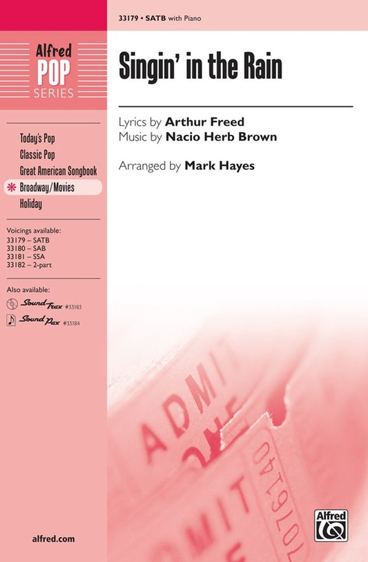 Singin' in the Rain Choral Sheet Music SATB