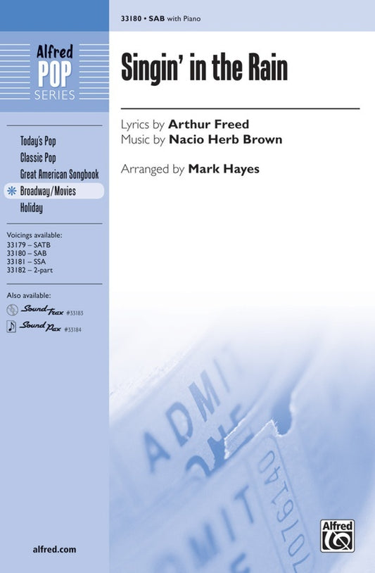 Singin' in the Rain SAB Choral Sheet Music