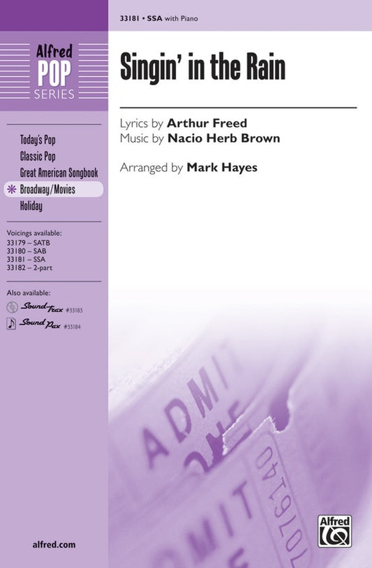 Singin' in the Rain SSA Choral Sheet Music