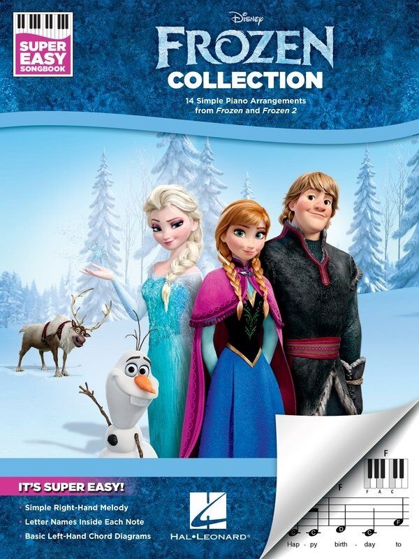 Frozen Collection Super Easy Songbook for Piano & Keyboard - 14 Arrangements from Frozen & Frozen 2, E-Z Play Format, 32 Pages