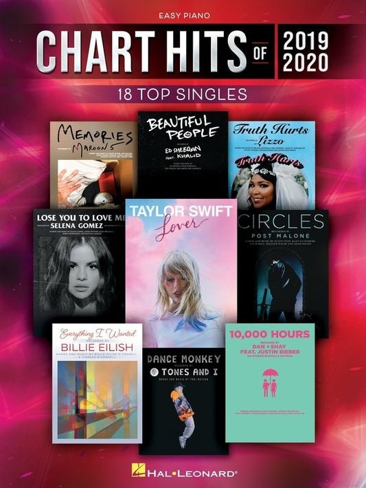 Chart Hits of 2019-2020 Easy Piano Songbook