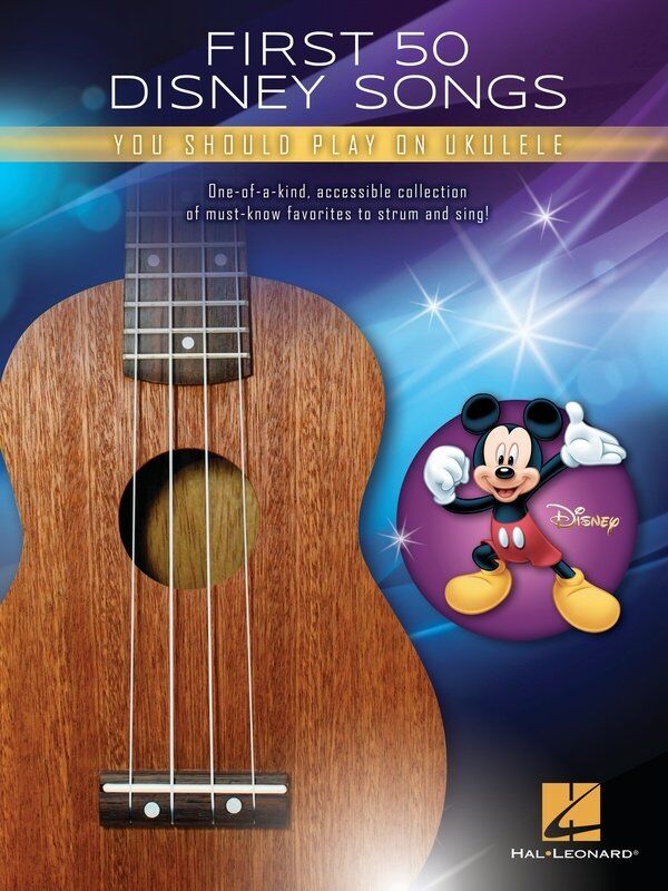 First 50 Disney Songs for Ukulele - Melody, Lyrics & Chords, 162 Pages, Hal Leonard