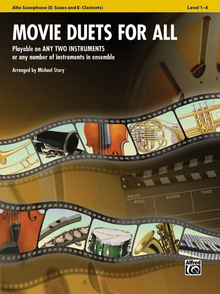 Movie Duets For All - Alto Sax Edition Book Level 1-4