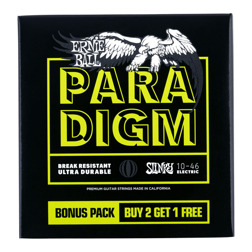 Ernie Ball Regular Slinky Paradigm Electric Guitar Strings 3 Pieces Pack, 10-46 Gauge
