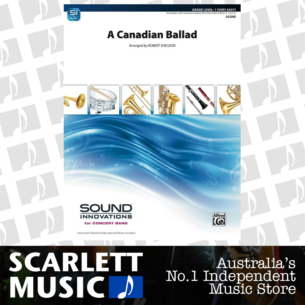A Canadian Ballad Concert Band Sheet Music Grade 1 — view 2