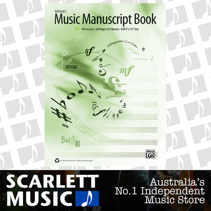 Alfred's Music Manuscript Book 12 Stave 64 Pages — view 2
