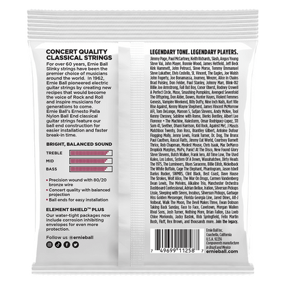 Ernie Ball Ernesto Palla Black and Gold Ball End Nylon Classical Guitar Strings 3 Pk — view 2