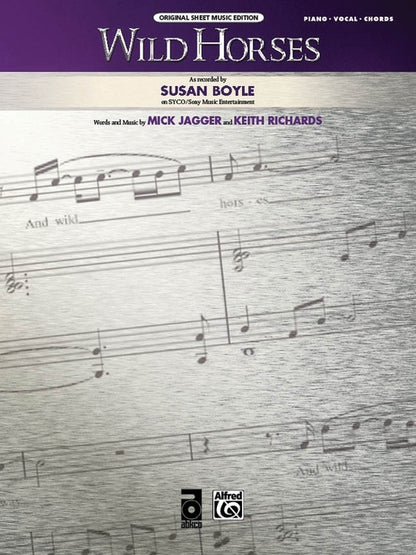 Wild Horses Vocal Sheet Music