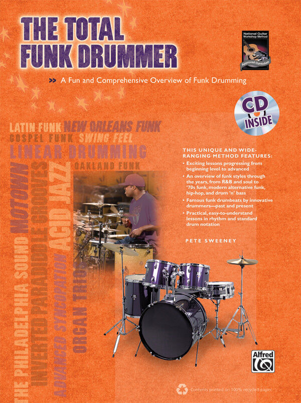 Total Funk Drummer BK/CD - Percussion Sheet Music for All Skill Levels