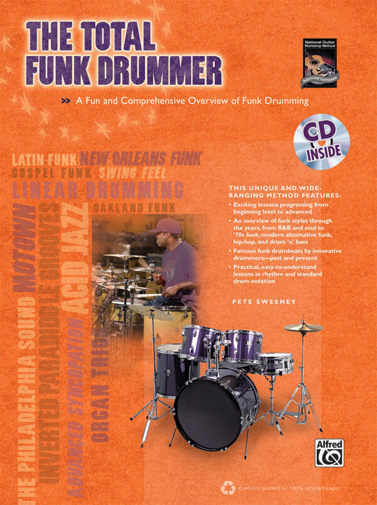 Total Funk Drummer BK/CD - Percussion Sheet Music for All Skill Levels