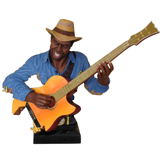 Music Alive Western Guitarist Figure - 470mm Tall Polyresin Bust