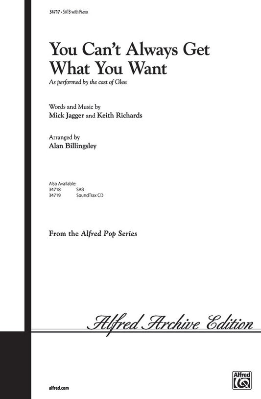 You Can't Always Get What You Want SATB Choral Sheet Music