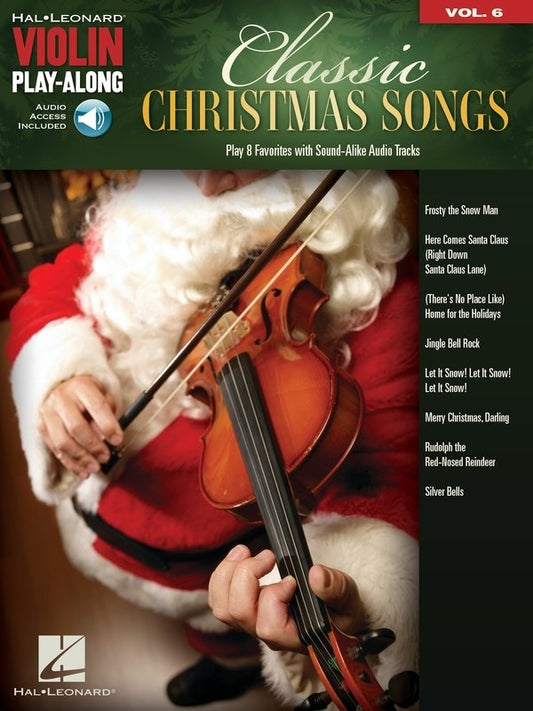 Classic Christmas Songs Violin Play-Along V6 Book and Online Audio