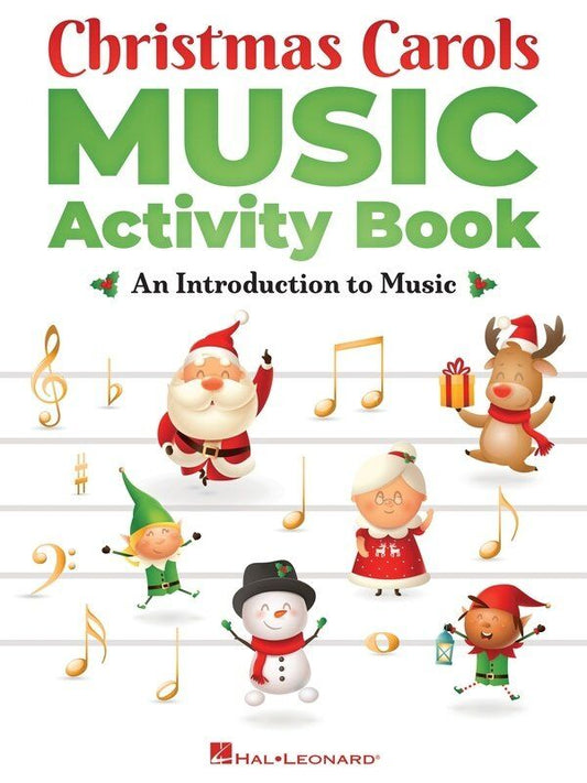 Christmas Carols Music Activity Book by Hal Leonard - 72 Pages, Features Songs, Games, Puzzles for Kids
