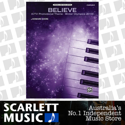 Believe Piano Solo Sheet Music — view 2