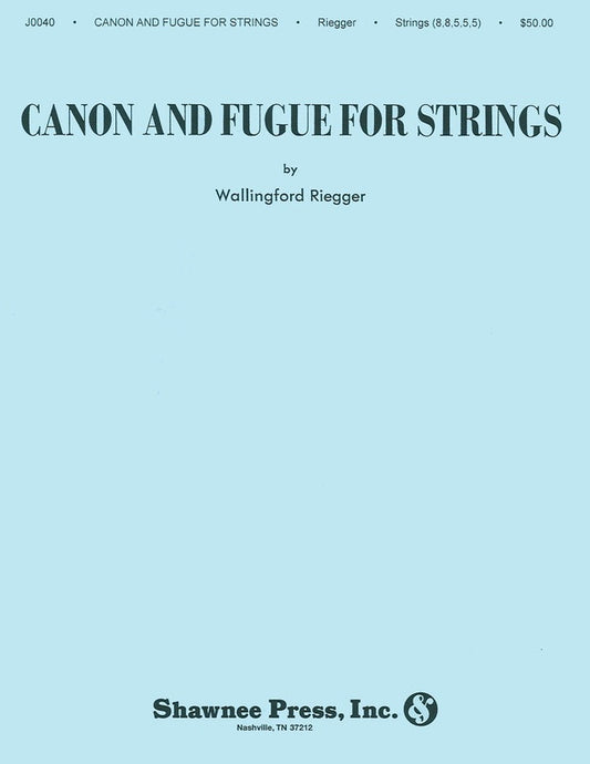 Canon And Fugue For Strings Orch 88555 (Music Score/Parts)