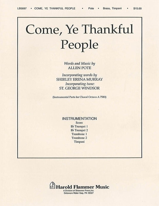 Come Ye Thankful People Brass Timp