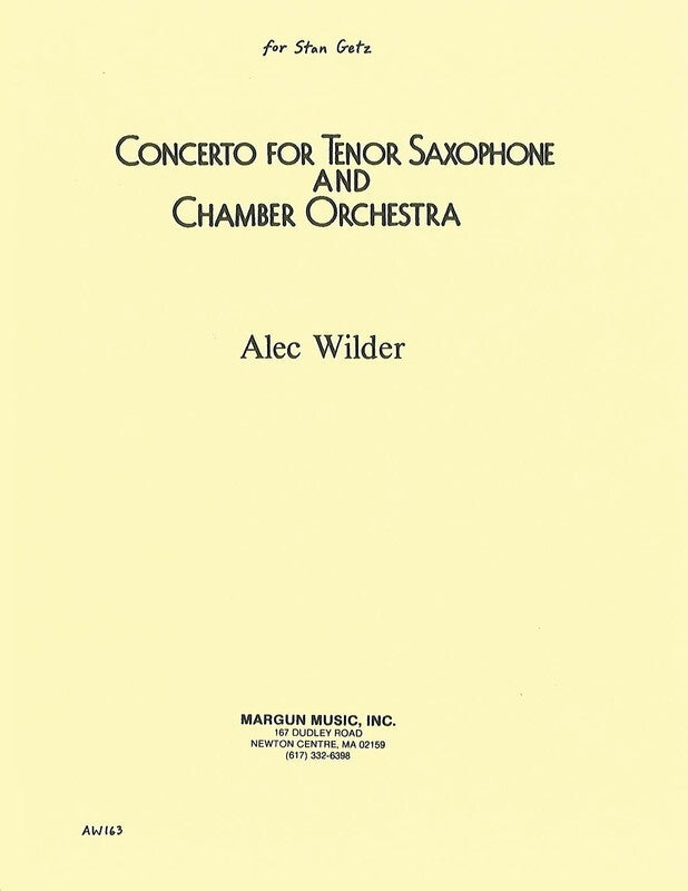 Concerto For Tenor Saxophone And Chamber Orch Se (Music Score/Parts)