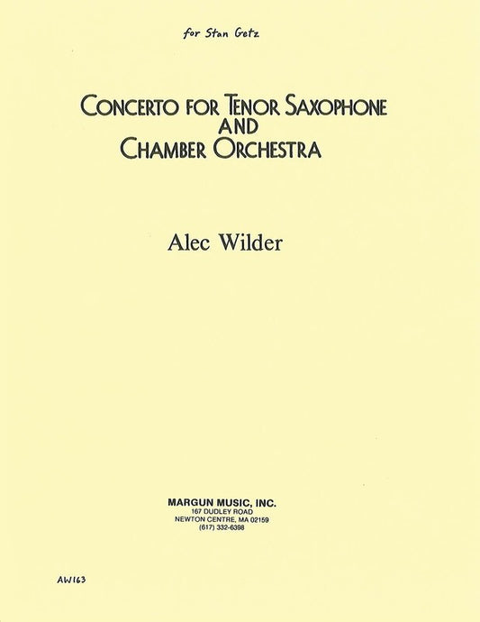 Concerto For Tenor Saxophone And Chamber Orch Se (Music Score/Parts)