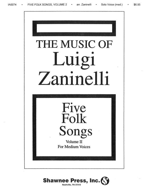 Five Folk Songs Ii Med Voice 1Book