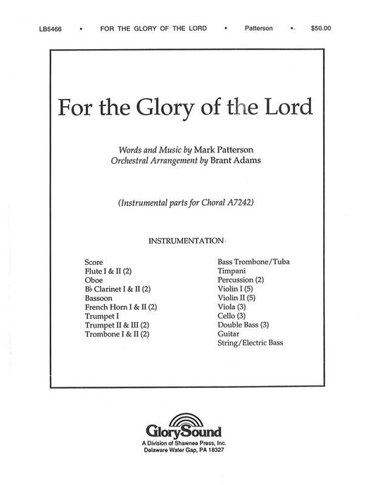 For The Glory Of Lord Orch Accomp