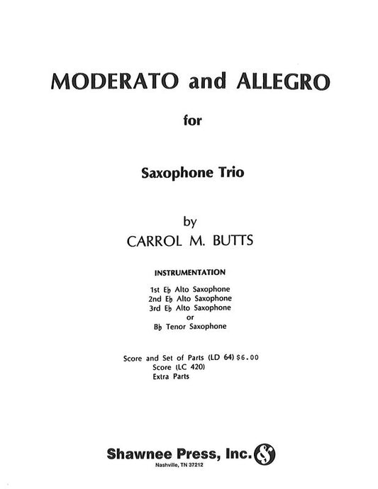 Moderato And Allegro Trio