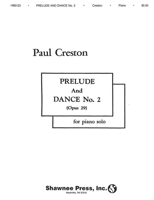 Prelude And Dance No 2 Opus 29 Piano Solo