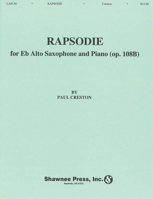 Rapsodie For E Flat Saxophone And Piano (Softcover Book)