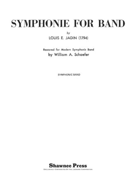 Jadin - Symphonie For Band Cb4 Sc/Pts (Pod) Score/Parts