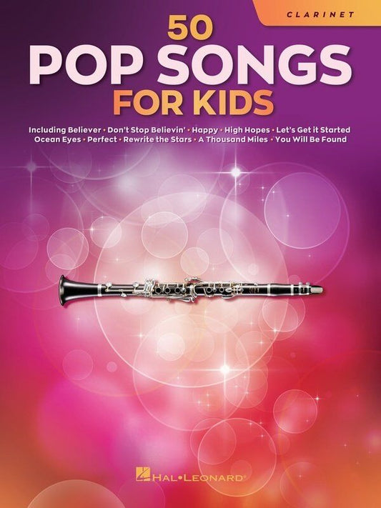 50 Pop Songs for Kids for Clarinet - Hal Leonard, 72 Pages, Instrumental Folio