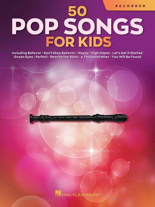 50 Pop Songs for Kids for Recorder - Hal Leonard - 72 Pages - Instrumental Folio