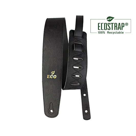 EcoStrap Vegan Guitar Strap - 100% Recyclable Black ECO-01