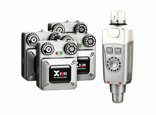 Xvive U4R4 In Ear Monitor Wireless System w' 4 Receivers