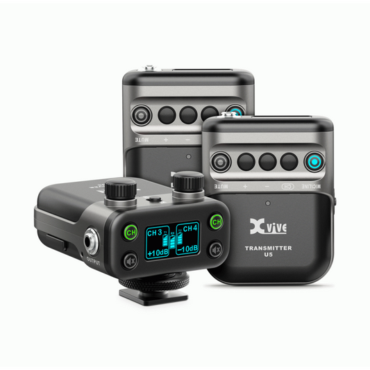 Xvive U5 Wireless Audio System with Dual Transmitters and Lavalier Microphone