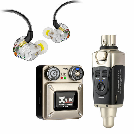 XVIVE U45T9 Wireless In-Ear Monitor System 5.8GHz with T9 and Four Receivers