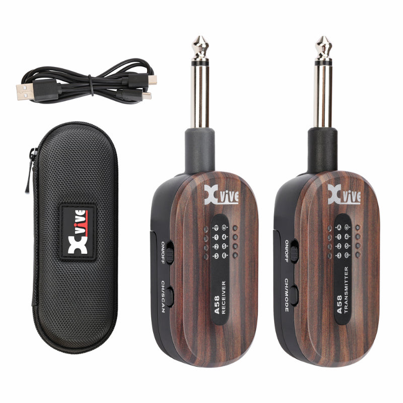 Xvive A58 Rosewood Wireless Guitar System 5.8GHz — view 5