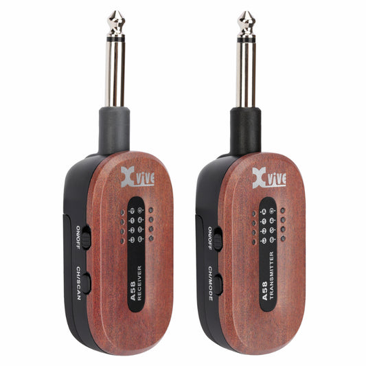 Xvive A58 Mahogany Wireless Digital System for Guitar and Bass - 5.8GHz