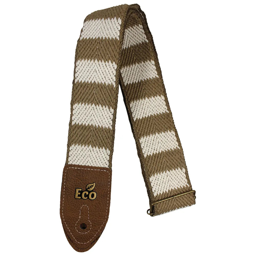 EcoStrap Guitar Strap - EcoStripe - STR 03 Whiskey - Adjustable 33" to 59"