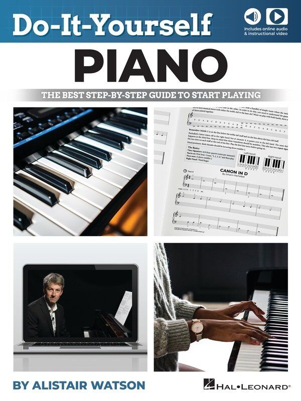 Do-It-Yourself Piano by Hal Leonard, 144 Pages, Step-by-Step Instructions, Audio & Video Instruction, Over 90 Pop & Classical Tunes