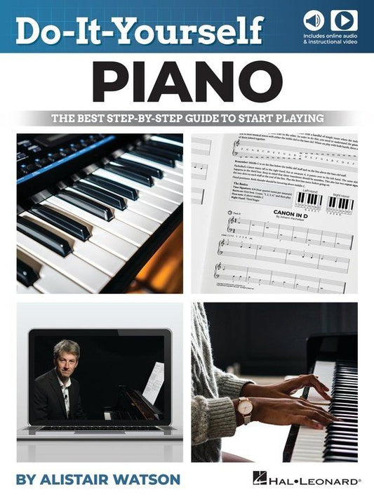 Do-It-Yourself Piano by Hal Leonard, 144 Pages, Step-by-Step Instructions, Audio & Video Instruction, Over 90 Pop & Classical Tunes