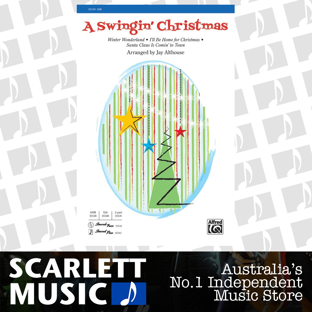 A Swingin Christmas SAB Choral Sheet Music for 3 Part Mixed Voices — view 2