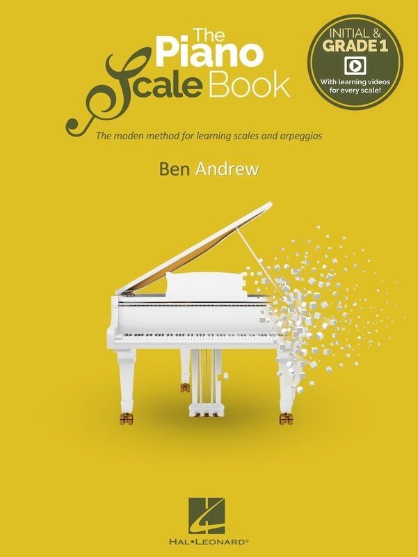 The Piano Scale Book - Initial & Grade 1 by Hal Leonard, 40 Pages, Includes Keyboard Diagrams and Playalong Videos