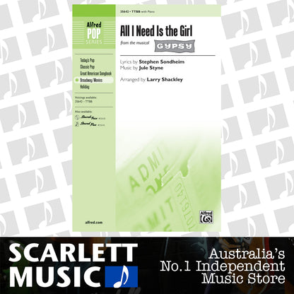 All I Need Is The Girl TTBB Choral Sheet Music — view 2